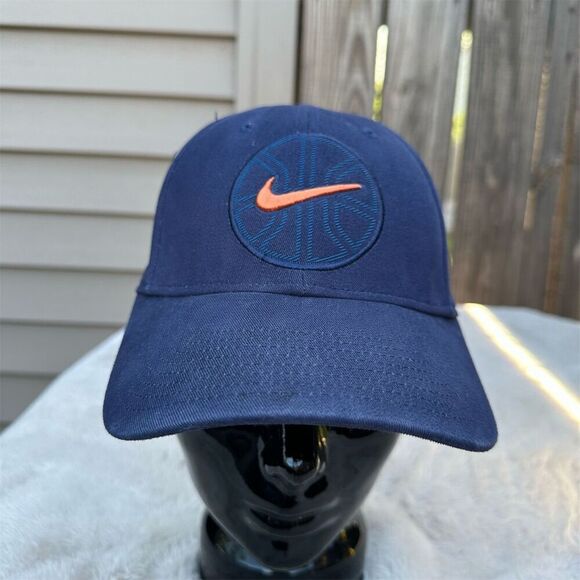 Nike Unisex Navy Blue Adjustable Cap with Embroidered Swoosh Logo - Picture 1 of 7